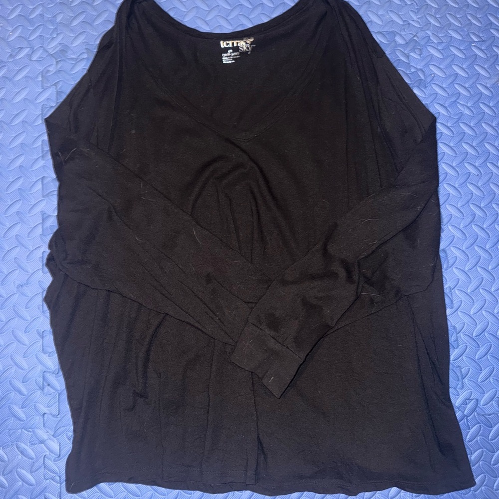 Terra & Sky Black Long Sleeve Tee
